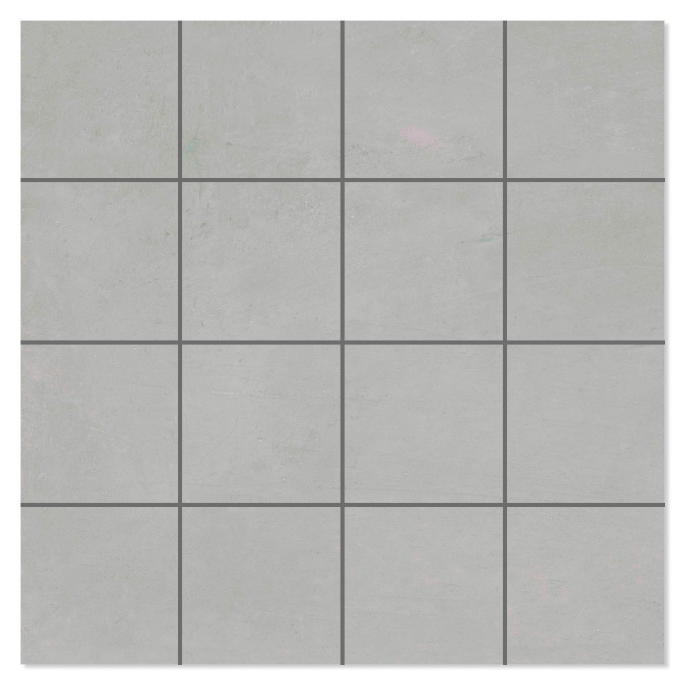 Mosaik Klinker Freestone Sølv Mat 30x30 (7x7) cm